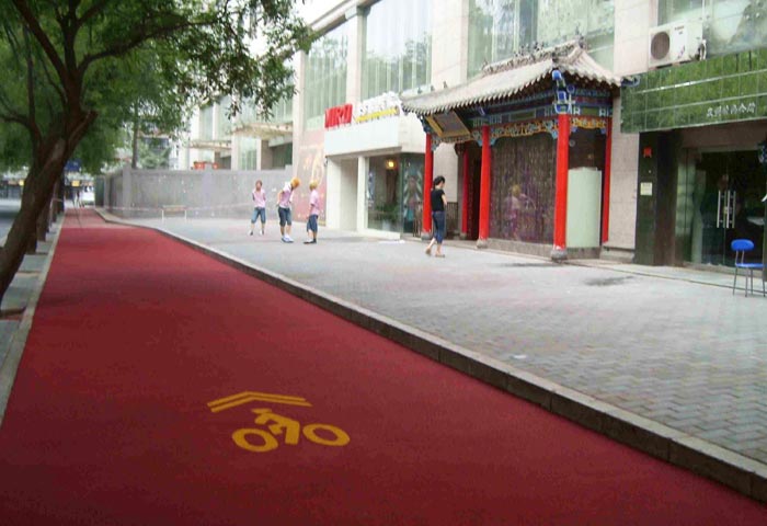 彩色陶粒防滑路面 彩色陶粒防滑路面