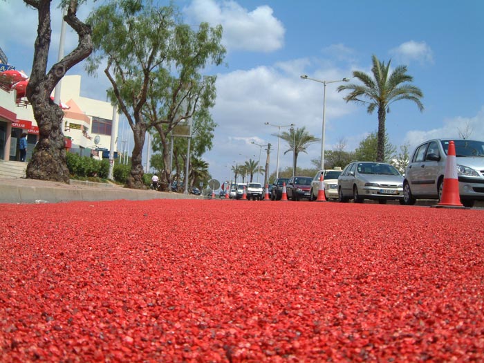 彩色陶粒防滑路面 彩色陶粒防滑路面