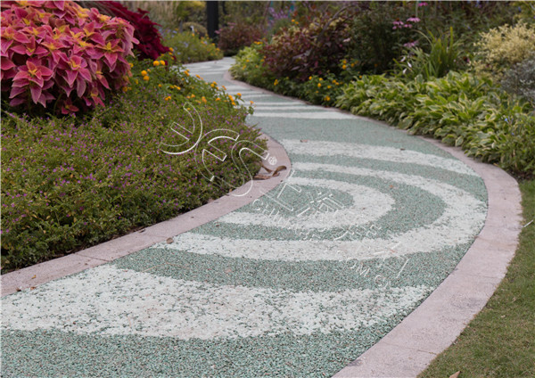 熒光膠粘石路面 熒光膠粘石路面