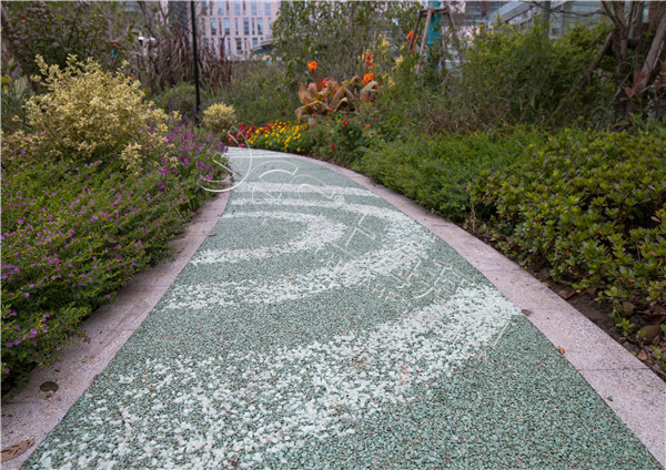 熒光膠粘石路面 熒光膠粘石路面