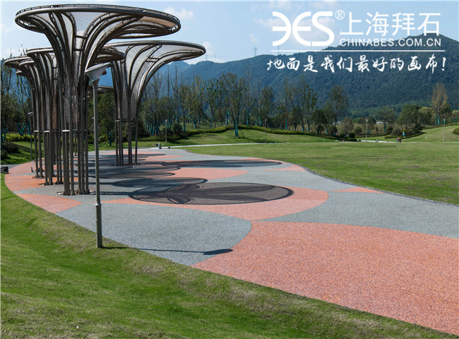 膠粘石透水混凝土 膠粘石透水混凝土