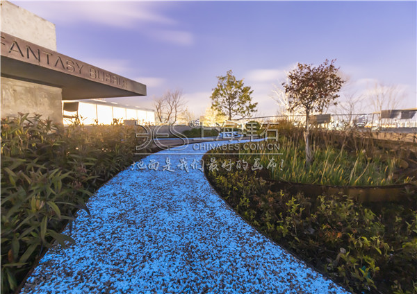 熒光膠粘石路面 熒光膠粘石路面