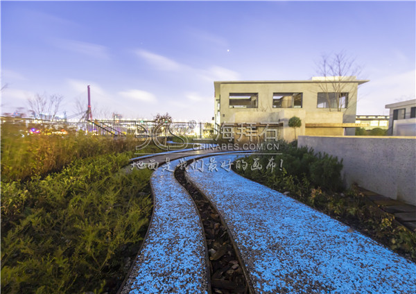 熒光膠粘石路面 熒光膠粘石路面