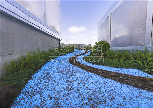 熒光膠粘石路面 熒光膠粘石路面