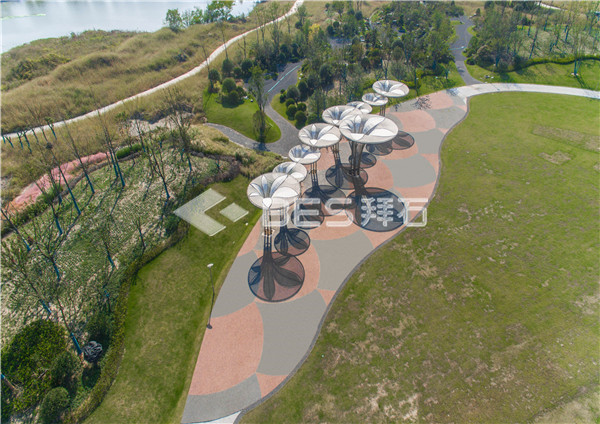 膠粘石透水地坪地坪