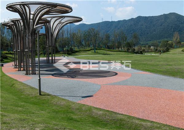 膠粘石透水地坪 膠粘石透水地坪