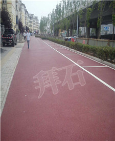 合肥銅陵車行道彩色透水地坪竣工! 合肥銅陵車行道彩色透水地坪竣工!