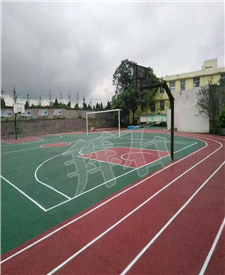 云南籃球場透水混凝土項目