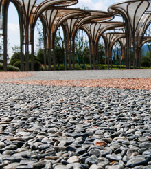 膠筑彩石透水地坪 膠筑彩石透水地坪