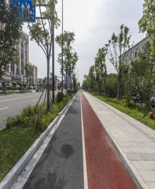 海寧行車道紅灰色透水混凝土項目 海寧行車道紅灰色透水混凝土項目